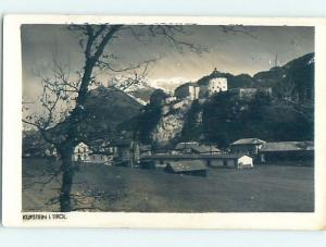 old rppc BUILDINGS BY THE MOUNTAIN Kufstein - Tyrol - Tirol Austria HM2014