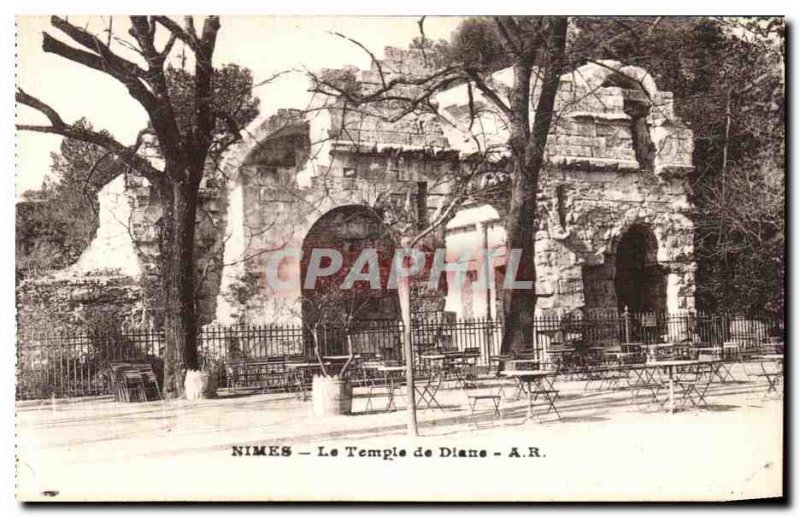 Old Postcard Nimes The Temple of Diana