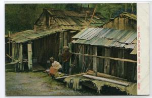 Old Native American Indian Over 100 Years Old Shingle House 1910s postcard