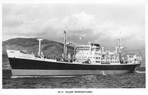 MV Clan Macinnes Freighters  Real Photo, non  backing Writing on back, missin...