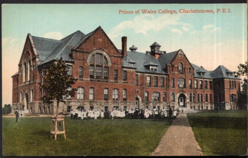 PEI CHARLOTTETOWN Prince of Wales College by Valentine's Students - DB