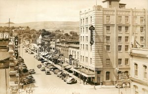 RPPC Postcard Pendleton Street Scene Rivoli Temple Hotel United Artists Theater