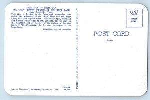 Knoxville Tennessee Postcard Fightin Creek Gap Great Smoky Mountains Park 1960