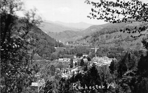 J50/ Rochester Vermont RPPC Postcard c1950s Birdseye View Homes  176