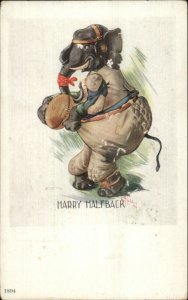 Charles Twelvetrees Elephant Football Player Fantasy Anthropomorphic Postcard