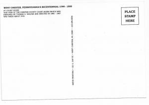 West Chester PA Court House and Annex Biehn Bicentennial 4X6 Repro Postcard 1999