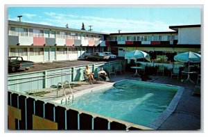 Poolside Rancho Delores Motel San Mateo California CA UNP Chrome Postcard D21