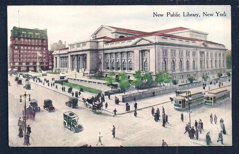 New Public Library New York New York unused c1910's