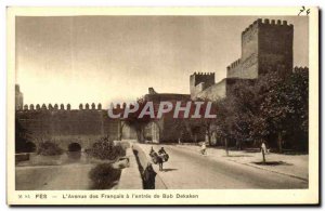Old Postcard Fes The Avenue was the French entry bab dekaken