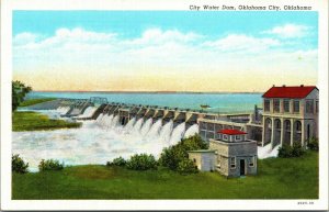 Vintage City Water Dam Oklahoma City Oklahoma OK Postcard