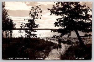 Lake Charlevoix Boyne City MI RPPC Michigan Real Photo Postcard M26