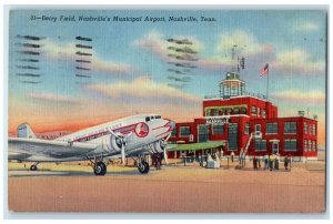 1956 Berry Field Nashville's Municipal Airport Nashville Tennessee TN Postcard