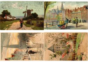 NETHERLANDS HOLLAND LITHO LITHOGRAPHY 21 CPA Pre-1920