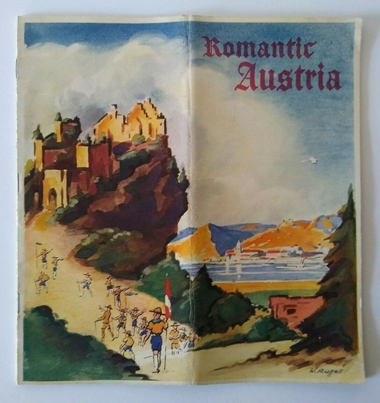 Austria Travel Booklet 1930s Vintage Romantic Land Of Lordly Traditions With Map