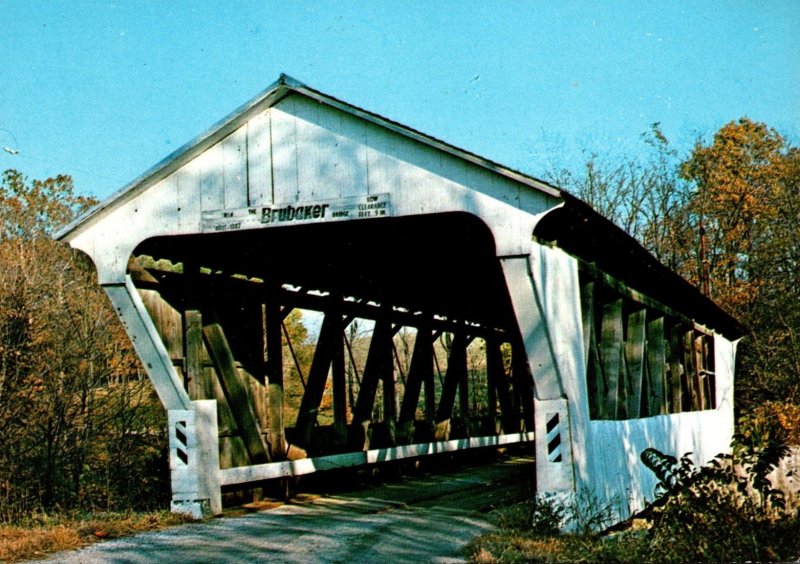 Ohio Preble County Brubaker Covered Bridge Over Sam's Run