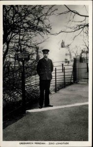 Greenwich Meridian Zero Longitude Real Photo Postcard