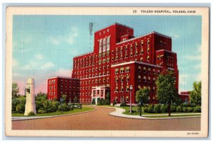 1946 Way to Entrance of Toledo Hospital Toledo Ohio OH Posted Postcard