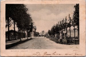 Netherlands Waalwijk Station Vintage Postcard C119