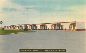 Postcard Colorado Cortez Frontier Motel roadside Thomas 22-13990