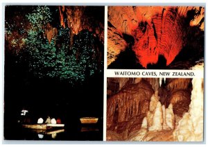 1986 Waitomo Caves New Zealand Vintage Posted Multiview Colour View Postcard