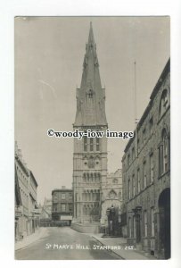 aj0223 - St Mary's Hill , Stamford , Lincolnshire - postcard