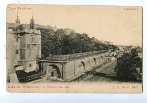 206519 POLAND WARSZAWA Castle terrace Vintage postcard