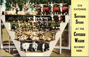 Postcard Souvenir Stand at Covered Wagon in Kearney, Nebraska~138972