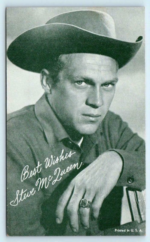 Western Star STEVE McQUEEN Wanted Dead or Alive?~ Arcade Exhibit Card ca 1950s