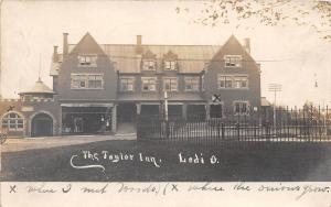 C49/ Lodi Ohio Postcard Real Photo RPPC 1907 The Taylor Inn Hotel 