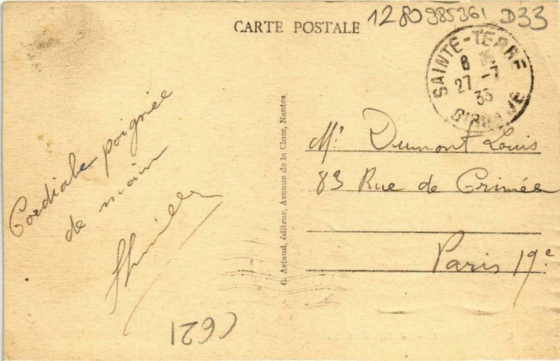 CPA LIBOURNE Hotel des P.T.T. (985361)