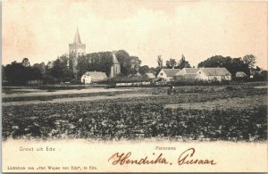 Netherlands Groet uit Ede Panorama Vintage Postcard 01.45