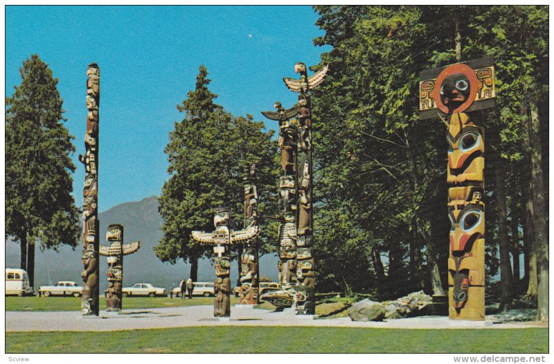 Totem Poles, Stanley Park, VANCOUVER, British Columbia, Canada, 40-60´s