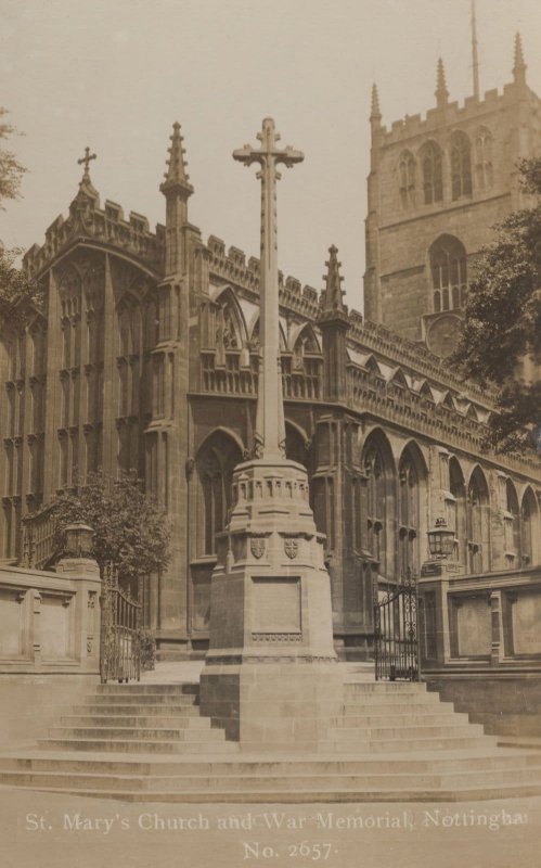 Nottingham War Memorial Real Photo Postcard