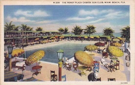 Florida Miami Beach The Roney Plaza Cabana Sun Club