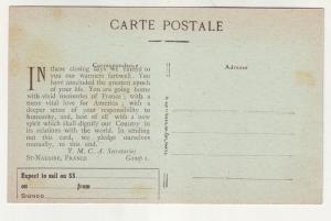 P928 old card cargo transatlantic ship and harbor saint - nazaire france