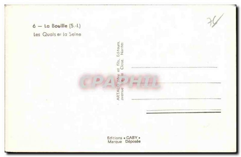 Old Postcard La Bouille Seine Quays