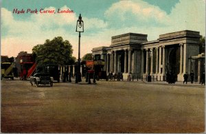 Vtg 1910s Hyde Park Corner London England UK Unused Postcard