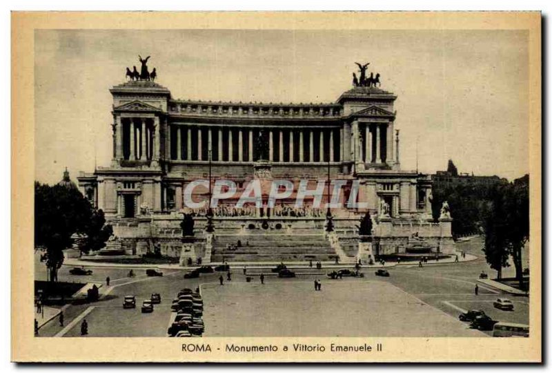 Italy Italia Roma Postcard Old Monumento a Vittorip Emanuele II