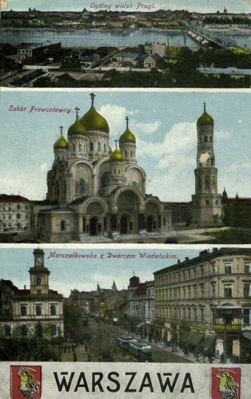 poland, WARSAW WARSZAWA, Sobór Prawosławny, Dworcem Wiedeńskim (1910s) Postcard