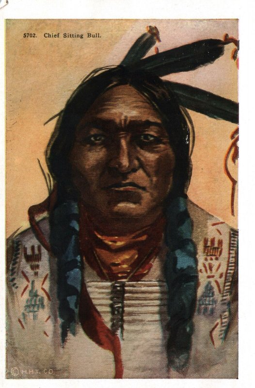 CHIEF SITTING BULL & MEDICINE OWL BLACKFEET INDIAN MEDICINE SOFT PICTURE CARDS