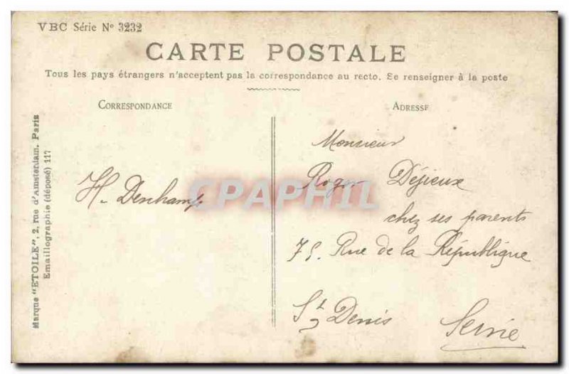 Old Postcard Fantasy Children Violin angel