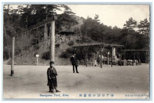 c1940's Scene at Suwayama Park Kobe Japan Antique Unposted Postcard