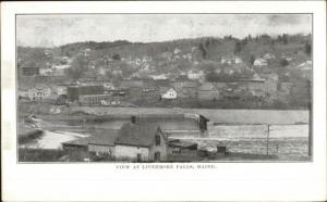 Livermore Falls ME General View Homes Buildings c1905 UDB Postcard