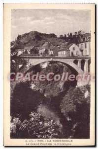 Old Postcard La Bourboule The Great Bridge On The Dordogne