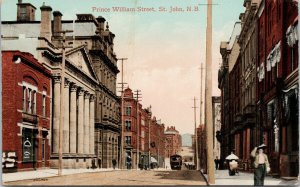 Prince William Street St. John NB New Brunswick Postcard F12