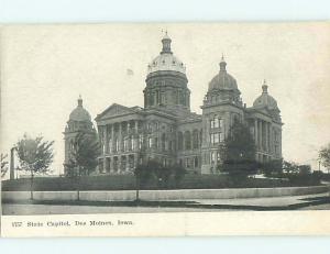 Unused Divided-Back STATE CAPITOL BUILDING Des Moines Iowa IA HM5956