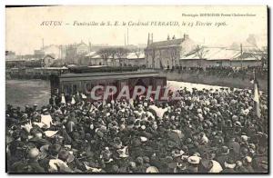 Postcard Old Death Funerals SE of Cardinal Perraud Autun