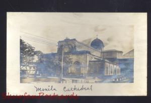 MANILA PHILIPPINES CATHEDRAL CHURCH REAL PHOTO PHOTOGRAPH P.I. PICTURE 1915