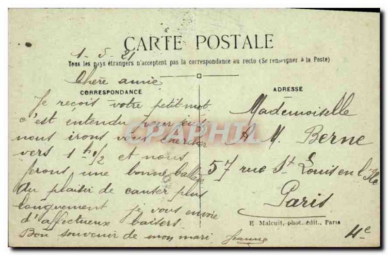 Postcard Old St Cloud Blue Flag