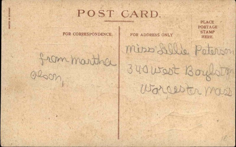 Valentine Little Boy Medieval Courier Jester Door Knocker c1910 Vintage Postcard